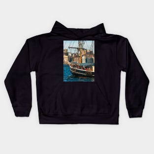 Southern Swan Sailing Ship, Sydney Harbour, Australia Kids Hoodie